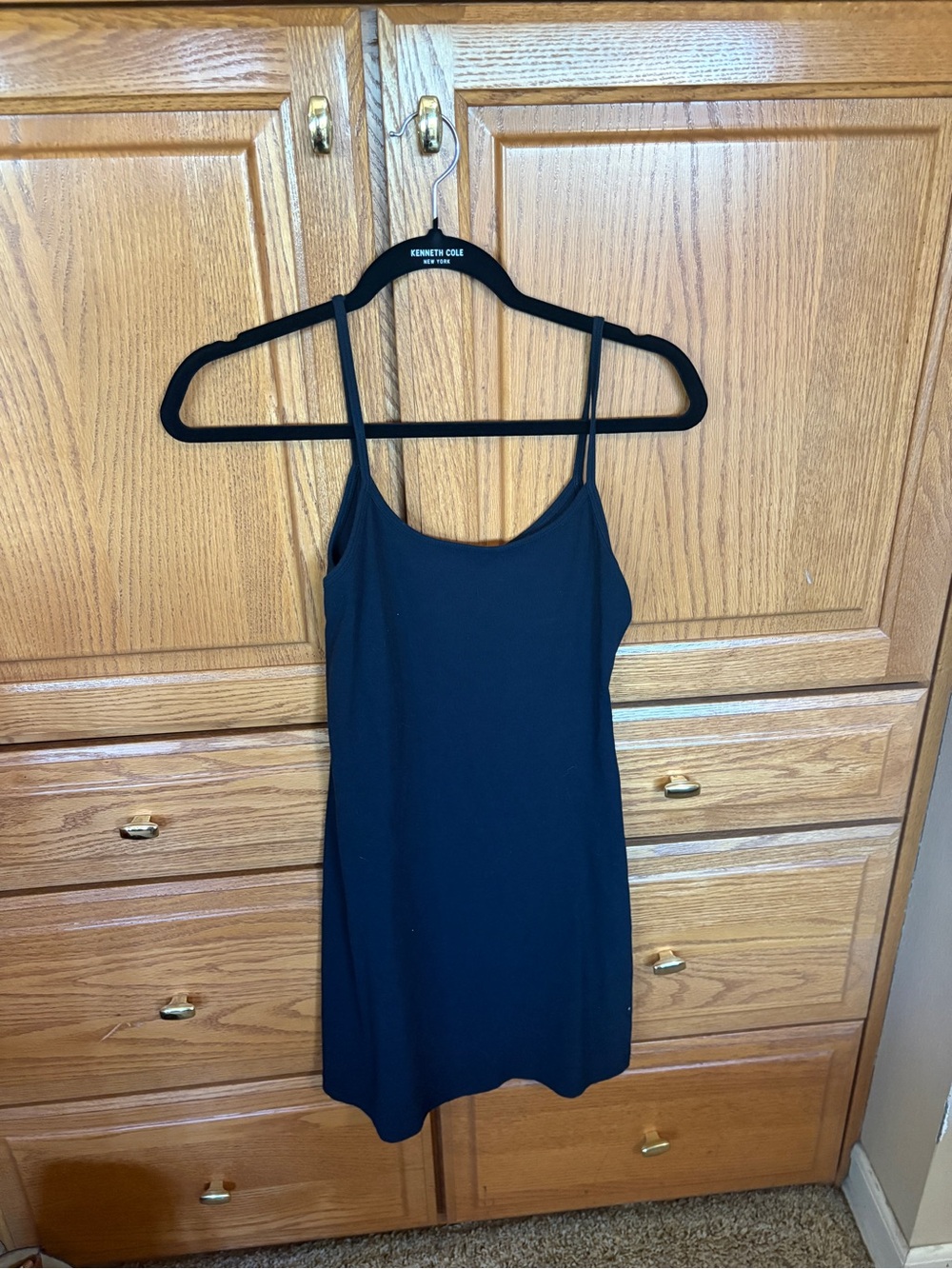 Brandy Melville Sleek Black Spaghetti Strap knit dress
